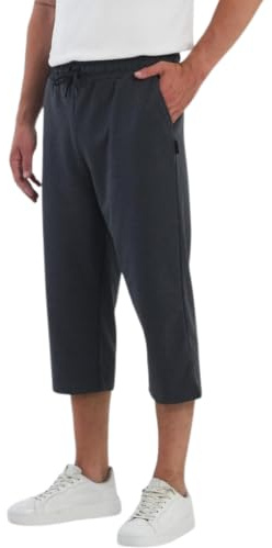 Comeor Pantacourt Homme avec Poches – Pantalon 3/4 Bermuda Long Ample, Short de Sport Décontracté, Sportswear Randonnée