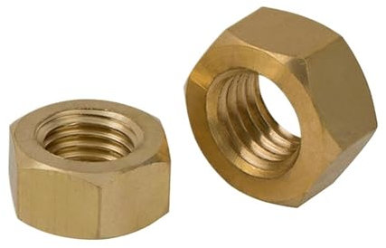 GWPOZGN Sechskantmuttern aus massivem Messing for Schrauben M2 M2,5 M3,5 M4 M5 M6 M8 M10 M12 M14 M16 M18 M20 M22 M24(M2)