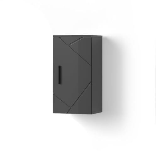 Livinity Badschrank Ronco, Anthrazit Hochglanz, 30 x 59 cm