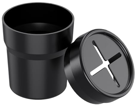 Contenedor de la taza para el coche - Recipiente de basura con tapa para portavasos, contenedor de residuos de vehículos para accesorios interiores de automóviles, estaño de almacenamiento para