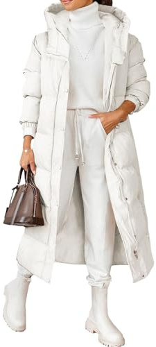 Abrigos largos de invierno para mujer, abrigo acolchado de invierno, chaqueta acolchada manga larga con capucha