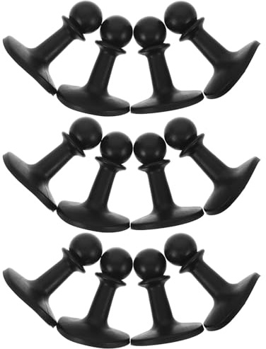 HOLIDYOYO Juego de 12 Varillas de Soporte para Tienda de Campaña Repuestos de Plástico Negro Base Antideslizante Ligeras y Resistentes para Camping Senderismo y Mochileros