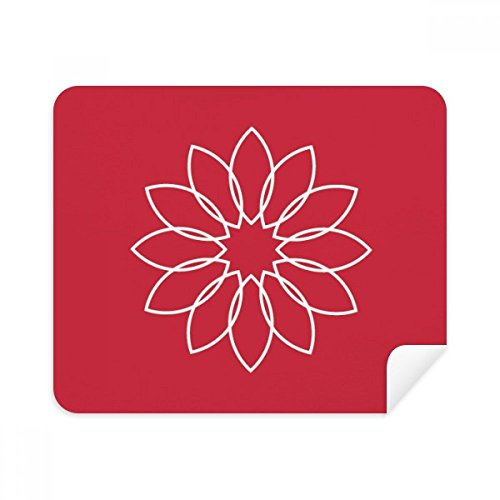 DIYthinker Linie Lotus Flower Pflanze, Blume, Telefon Bildschirmreiniger Gläser Reinigungstuch 2Pcs Suede Fabric