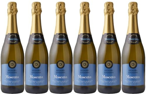 Signore Giuseppe - Moscato Spumante Dolce - Vin Blanc Effervescent d'Italie (6 x 0.75 L)