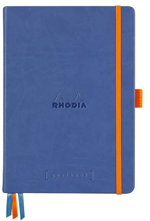 Rhodia 118778C Notizheft Goalbook A5 120 Blatt dot Kunstleder Saphirblau