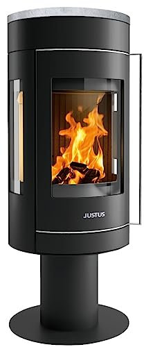 Justus 4827 22 Meva Kaminofen Stahl Schwarz / Topplatte Speckstein / A