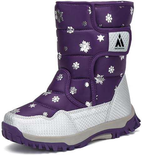 Mishansha Botte de Neige Enfant Chaussures Hiver Violet Tailles 38