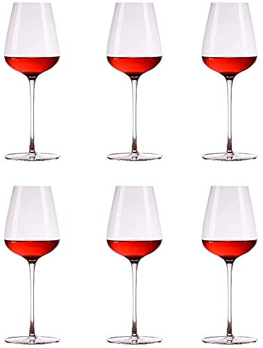 ZRDSZWZ Copas de vino de cristal de cristal de copa de vino elegante, exquisito, copa de vino tinto de 550 ml (tamaño: 6)