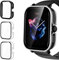 ivoler 3 Stück Hard PC Hülle mit Glas Displayschutz für Amazfit GTS 3, Vollständige Abdeckung Schutzhülle Ultradünne Kratzfest Schutz Case, 2 Transparent + 1 Schwarz