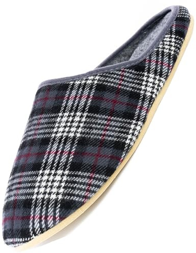 APREGGIO Pantoufles Homme Feutre – Chaussons Confortables avec Semelle Solide – Gris – Taille 41