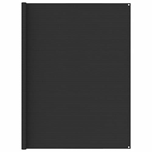Tidyard Zeltteppich Vorzeltteppich Gartenteppich Terrasseteeppich Camping Outdoor Teppich Outdoor Campingmatte Campingteppich Camping-Teppich Balkon-Teppich 250x350 cm Anthrazit HDPE