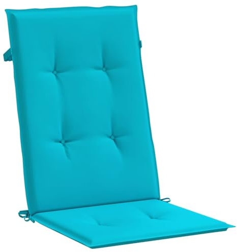 Gecheer 6 STK. Gartenstuhlauflagen, Auflagen, Stuhlauflage, Stuhlkissen, Sitzauflagen, Sitzkissen, Türkis Stoff