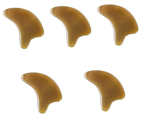 Healeved 5stücke Guasha Schaber Aus Natürlichem Horn Für Gesicht Und Nackenmassage Handliches Wellness-tool Zur Schmerzlinderung Und Entspannung Für Zuhause Und Unterwegs