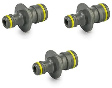 3 Stk. Schlauchverbinder 1/2 x 3/4 POWER JET, Schlauchnippel, Doppelnippel, Doppelverbinder, Schlauchverbinder Set für Gartenschlauch, Schlauchverbinder, Kupplung, Adapter für Gartenschlauch
