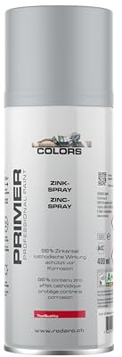 COLORS Zinkspray Sprühlack grau - 400ml Spraydose. Hervorragender Korrosionsschutz für alle metallischen Oberflächen, schnelltrocknend, Rostschutz-Beschichtung nach der Metall-Bearbeitung