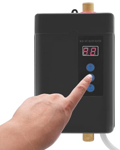 Elektronisch Geregelter Durchlauferhitzer Mini Elektrische Durchlauferhitzer 220-240V 4000W LCDisplay Energiesparend wird ein elektrischer mit Einem Inverterdesign Verwendet