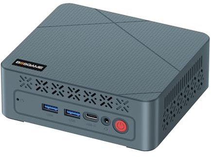 BOSGAME P4 Plus Dual 2,5G LAN Mini-PC, AMD Ryzen 7 5825U-processor (upp till 4,5 GHz), Windows 11 Pro minidator, 16 GB DDR4 RAM, 512 GB PCIe3.0 SSD, mini-spelstationär dator, HDMI/WiFi/Bluetooth/WOL