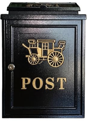 Kioxiuin Cassetta Postale Vintage in Stile Villa Inglese - Cassetta delle Lettere Resistente alle intemperie montata a Parete per Uso Esterno - Design Creativo a Forma di Carrozza Rossa per