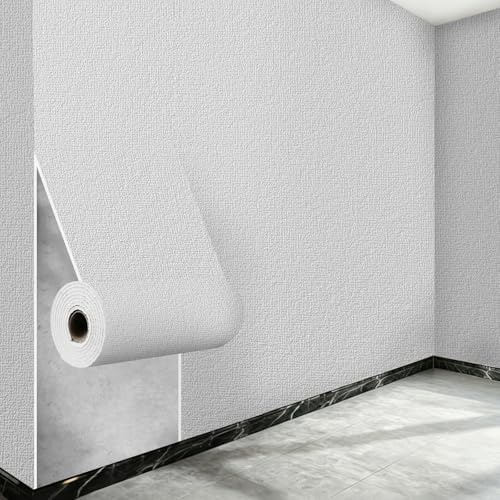 Anttyscar 3Roll White Thicken Self Adhesive Wallpaper 3D Thermal Insulating Peel and Stick Wallpaper Thermal Insulating Wall Panels Stick On Wall Covering Kitchen Removable Furniture Sticker