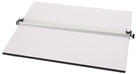 NICCOO Professionelles Zeichenbrett A2 Zeichenplatte Zeichentisch | Zeichenbrett mit Parallel-Zeichenschiene für Architekten, Ingenieur und Studenten