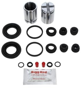 Bigg Red – REAR Brake Caliper Rebuild Repair Kit + Pistons – Compaitable with H.CIVIC 2.0 Type R EP3