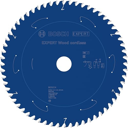 Bosch 1x EXPERT Wood cordless cirkelsågklinga för bordsågar (för Mjukt trä, Hårt trä, Ø mm, Professional Tillbehör Sladdlös bordscirkelsåg)