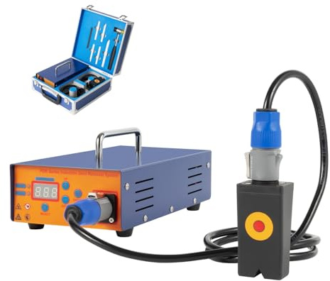 Dispositivo di riscaldamento a induzione per auto, 220 V, 1380 W, per riparazione di ammaccature PDR con valigia, per riparazione di ammaccature a induzione, per garage e privato