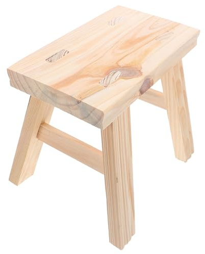 SOESFOUFU Petit marchepied en Bois pour Enfants et Tout-Petits, idéal pour la Cuisine, la Chambre à Coucher, Le Salon ou la Salle de Bain, Beige