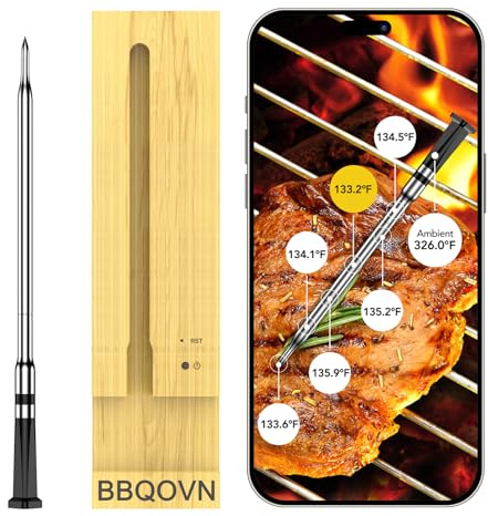 Btclink Wifi Wireless Meat Thermometer Monitor For Grill,Smoker (1, Purple, Small)
