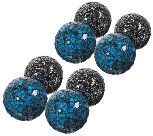 Artibetter 8pcs Mosaic Glass Balls Decorative Orbs Sphere Bowl Fillers Lightweight Accent for Home Decor Dining Table Wedding Party Centerpiece