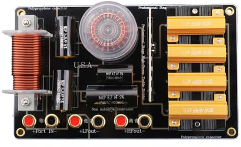 Hipzeepo 2-Wege Lautsprecher Frequenzweiche, 2200W, HiFi Höhen- und Bassfrequenzteilerfilter für 15-18 Lautsprecher, Audio-Komponente