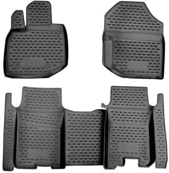 OMAC Gummimatten Fußmatten kompatibel mit Honda Jazz 2008-2015 TPE Automatten Schwarz 4X