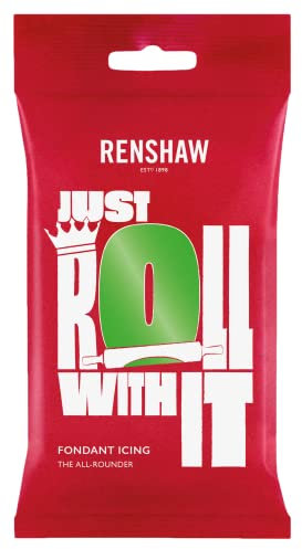 Renshaw Fondant Lincoln Green 1 kg, Pronto per Stendere, per Ricoprire e Decorare Torte, Cupcake e Biscotti, Verde Lincoln, 1 kg