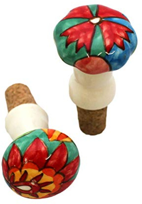 Gall&Zick Flaschenkorken Weinkorken Flaschenverschluss Keramik mit Naturkorken Set/4 (GZM-92)
