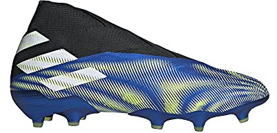 adidas Nemeziz+ - Tacos de fútbol para terreno firme, Royal Blue/Cloud White/Solar Yellow, 7 US