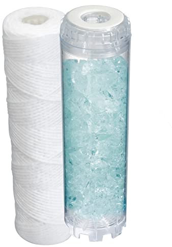 Kit Cartouche durée 12 mois traitement Anti Calcaire/Anti Corrosion Silicophosphate + Cartouche filtration Anti Impuretés 25 microns ORIA