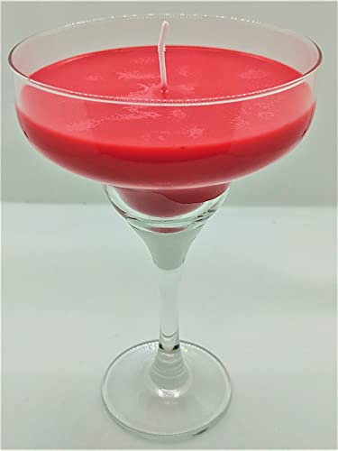 Home Made Soy Wax Candles - Margarita Cocktail Glass. Frozen Margarita Fragrance with a choice of Colours
