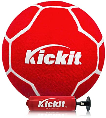 Kickit Soccer Tennis Ball, Official Soft Lightweight Ball for Training, Freestyle & Juggling, All Ages Outdoor Fun, Backyard, Beach & Court Play, Red, Size 5