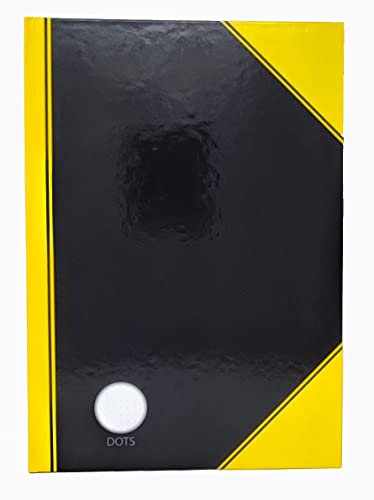 Rheita Kladde China-Kladde, A4,dots, 80 Blatt, 60g/m², schwarz mit gelben Ecken