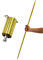 Ulawellor 110cm Magischer Zauberstab Metall,Tragbar Magic Stick, Taschenstab Pocket Staff,Professioneller Zauberstab für Bühnenleistung Zauberspiel（Golden）