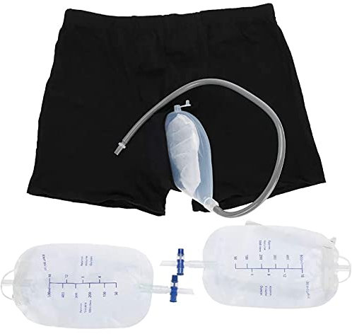 Tragbarer Urinbeutel für Männer, Hose für Externe Harngeräte, Urinsammler für Inkontinenz beim Gehen, tragbarer, auslaufsicherer Bein-PIPI-Katheterhalter. Klein, 1 Stück. (1 Stück S)