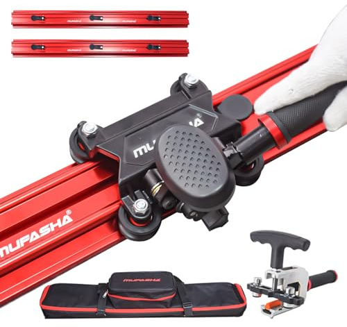 MUFASHA 78 Inch Manual Tile Cutter, Professional Porcelain Slab Cutting Machine for Large format Ceramic Porcelain Tiles, Dual-Rails, Pliers, Locators, Rail Retainers, Tile Cutter Hand Tools, ML2000