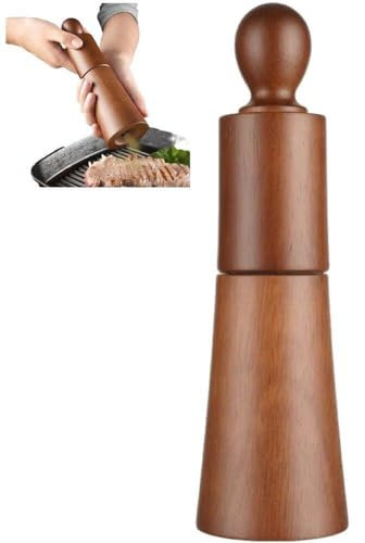 Luxylei Molinillo Manual De Pimienta Y Sal, Molinillo De Pimienta De Madera, Agitador De Especias, Molinillos De Especias Ajustables para Uso Profesional Y Doméstico En Cocina