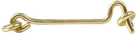 Haken Türen Drehverbindung 7,5 cm Kabinenhaken, Riegel, Sichtschutzhaken, Tür mit Schrauben, Schlossbeschichtung, Finish for Tor, Fensterladen, Schiebetür, Scheunentor, Goldton (Farbe: Goldton) (Colo