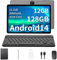 JIKOCXN Tablet 11 Zoll Android 14 Tablet mit Tastatur, 12GB RAM+128GB ROM+1TB Erweiterung, 1280x800 FHD Touchscreens, 8000mAh Akku, WLAN, Bluetooth 5.0, 5MP+8MP Dual Kamera, GPS (Schwarz)