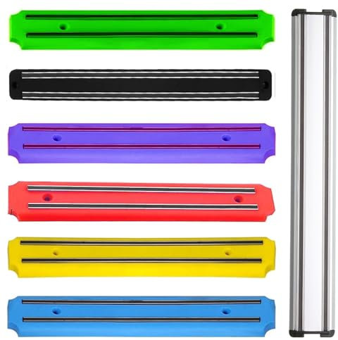 1 X Magnetic Knife Holder Storage Rack Twin Strip Multipurpose Utensil Kitchen Craft Tool Holder Organizer for Wall Fixings Included (Stainless Steel 46cm)