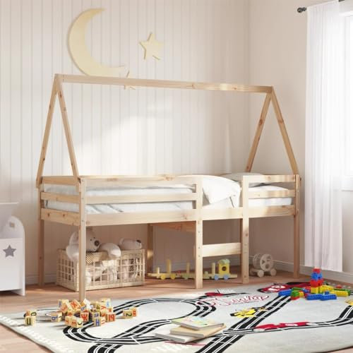 LLEZKBR Furniture Select Hochbett ohne Matratze 80x200 cm Massivholz Kiefer