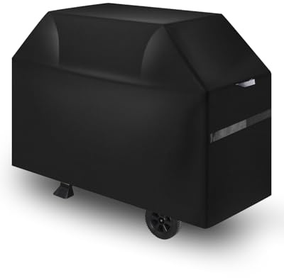 VEVOR Grillöverdrag för utomhusbruk, vattentätt och väderbeständigt, slitstark 600D polyester, 280 g/m², lätt att sätta på och ta av, med solskydd, 1 700 x 650 x 1150 mm, svart