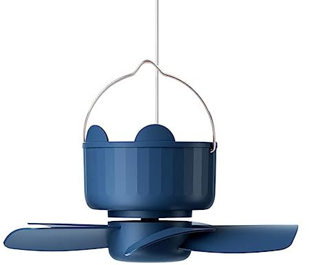 Pocoiau 7inch USB Canopy Fan with Hook Optional Timing Hanging Fan Tent Fan Ceiling Fan 3-Speed for Dormitory Bedroom