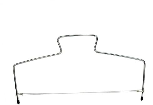 FUNNETOYU Cortador De Pastel Ajustable De Inoxidable Cuerdas Nivelador De Tartas Para Cocina Restaurante y Hogar Color Plateado